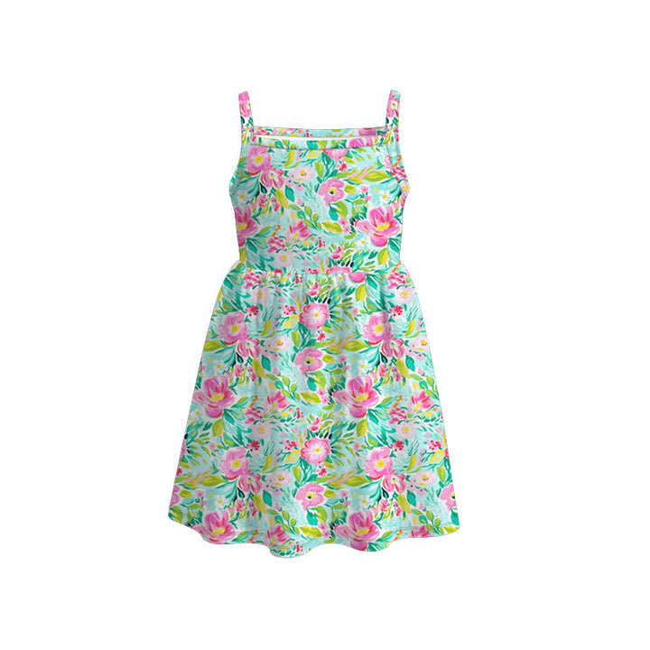 Summer watermelon sleeveless dress for girls