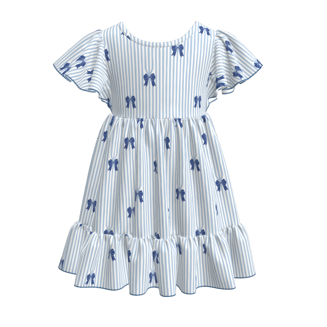 Girls ruffle sleeve summer dress