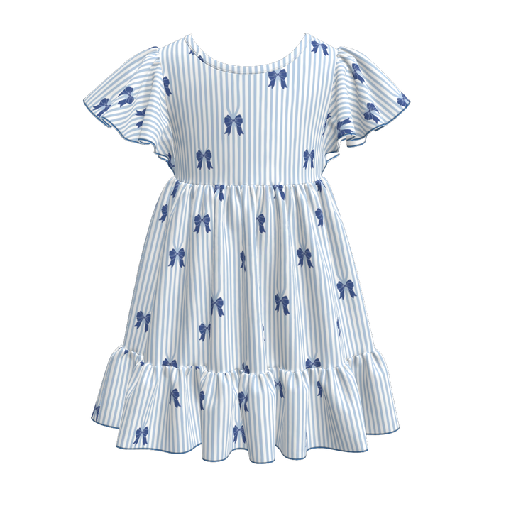 Girls ruffle sleeve summer dress