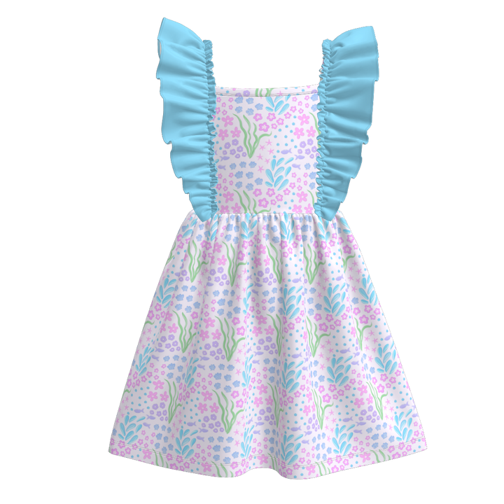 Girls summer flying sleeve dress