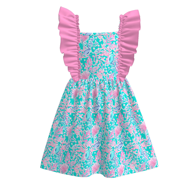 Girls summer flying sleeve dress