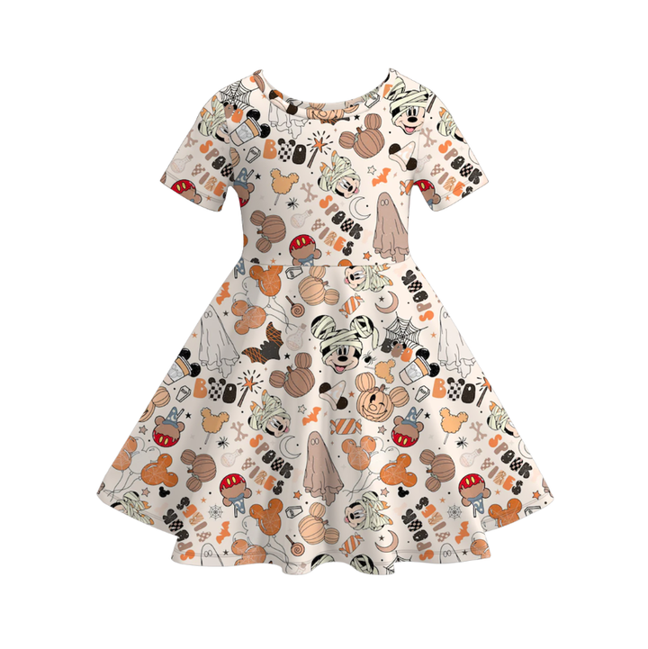 Halloween Mickey inspired twirl dress for girls