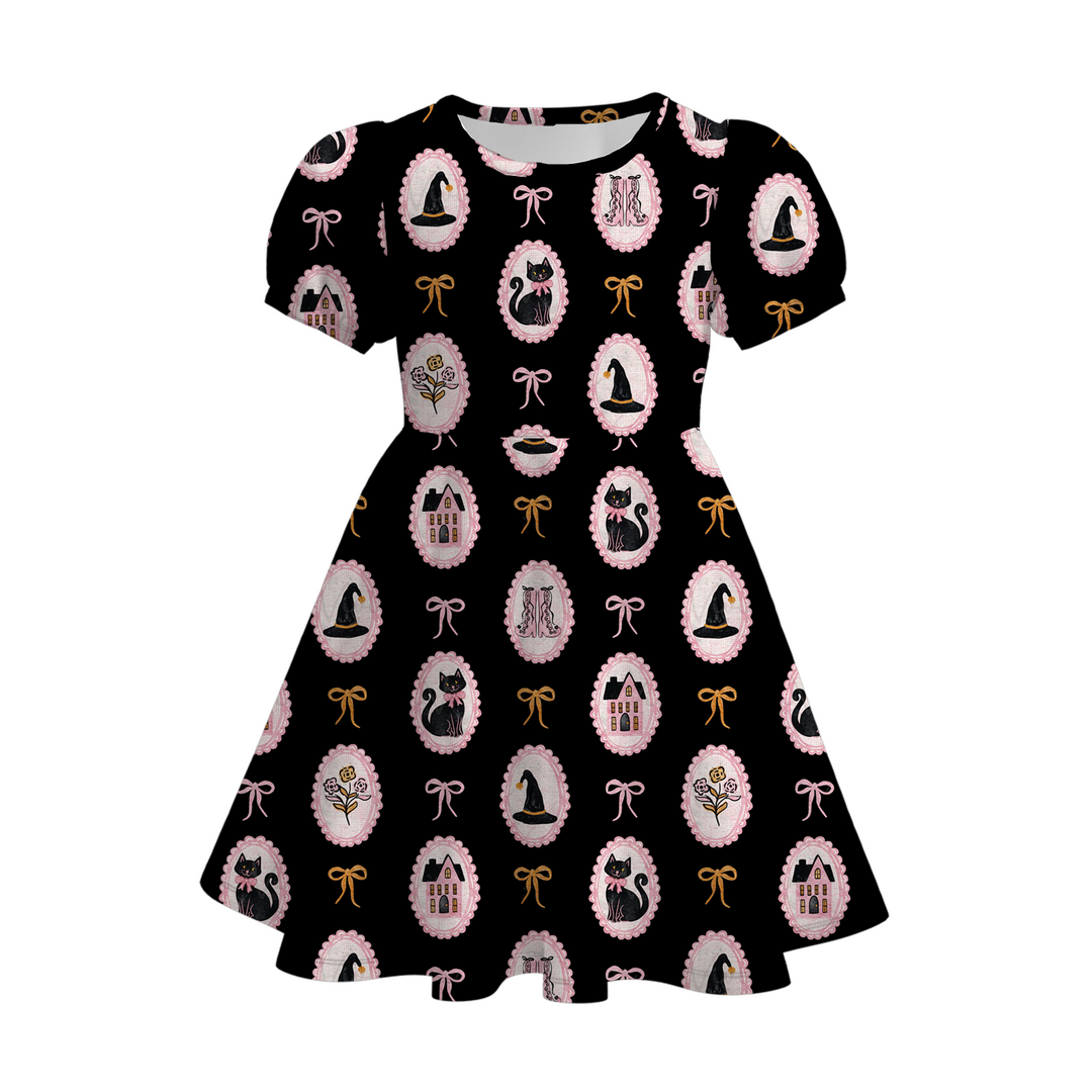 Witch princess puff sleeve dress for Halloween