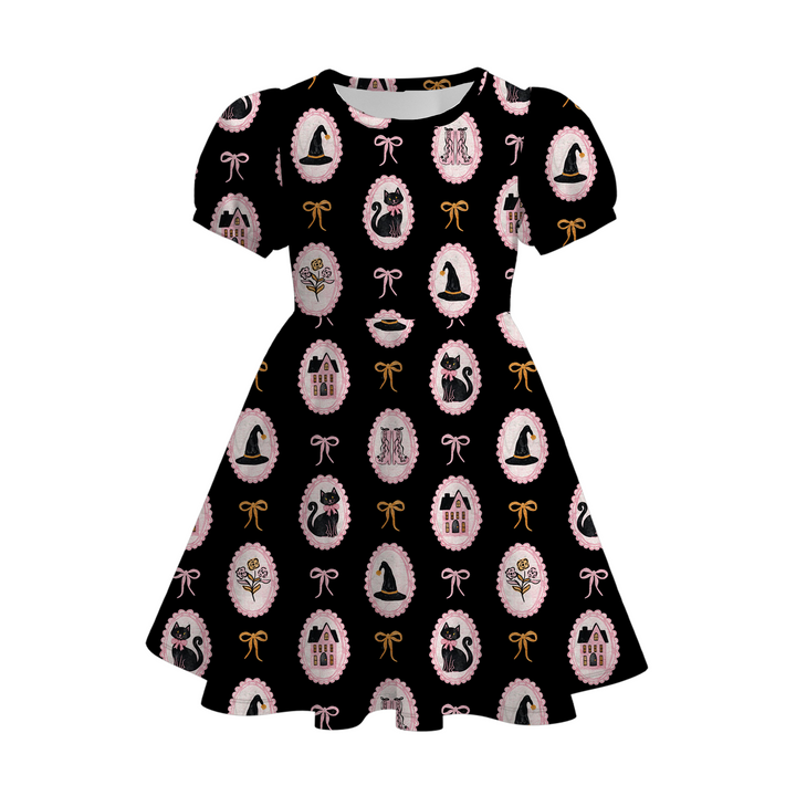 Witch princess puff sleeve dress for Halloween