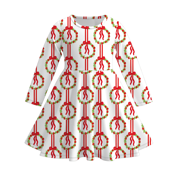 Christmas vibe All-Over Print twirl Dresses for girls