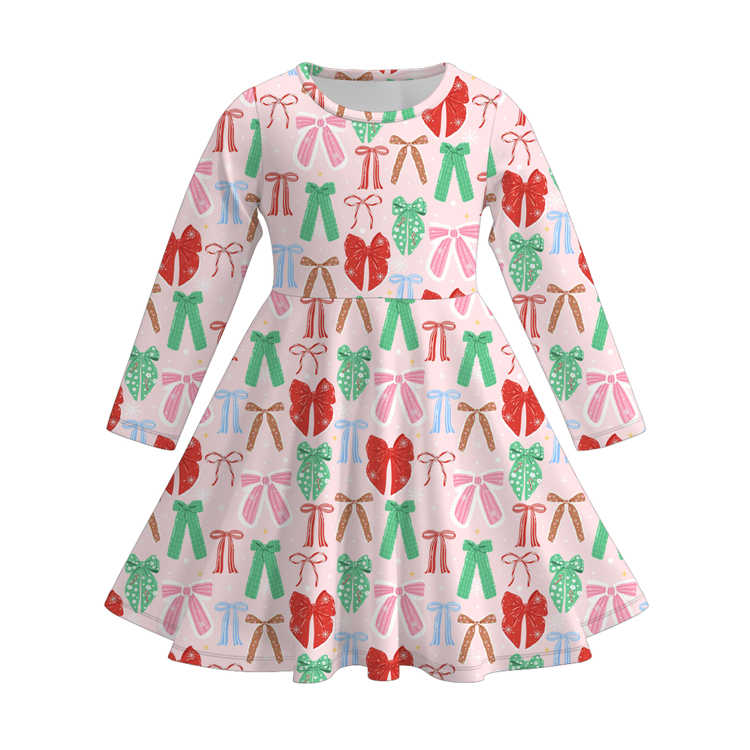 Christmas vibe All-Over Print twirl Dresses for girls
