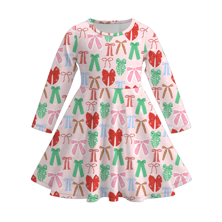 Christmas vibe All-Over Print twirl Dresses for girls
