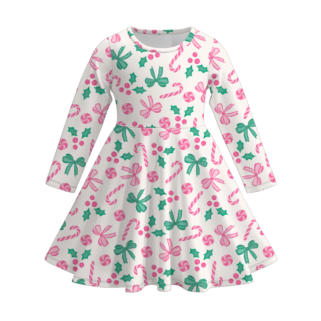 Christmas vibe All-Over Print twirl Dresses for girls