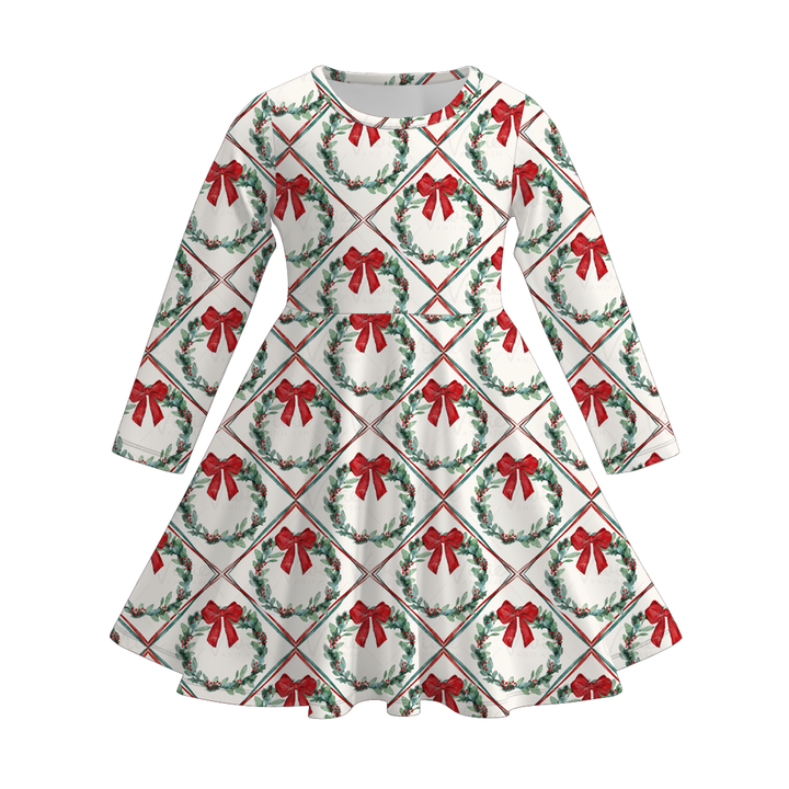 Christmas vibe All-Over Print twirl Dresses for girls