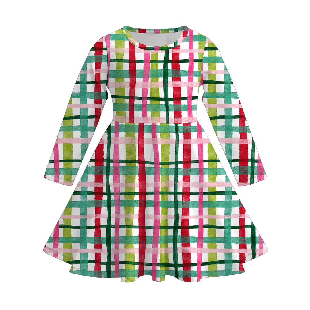 Christmas vibe All-Over Print twirl Dresses for girls