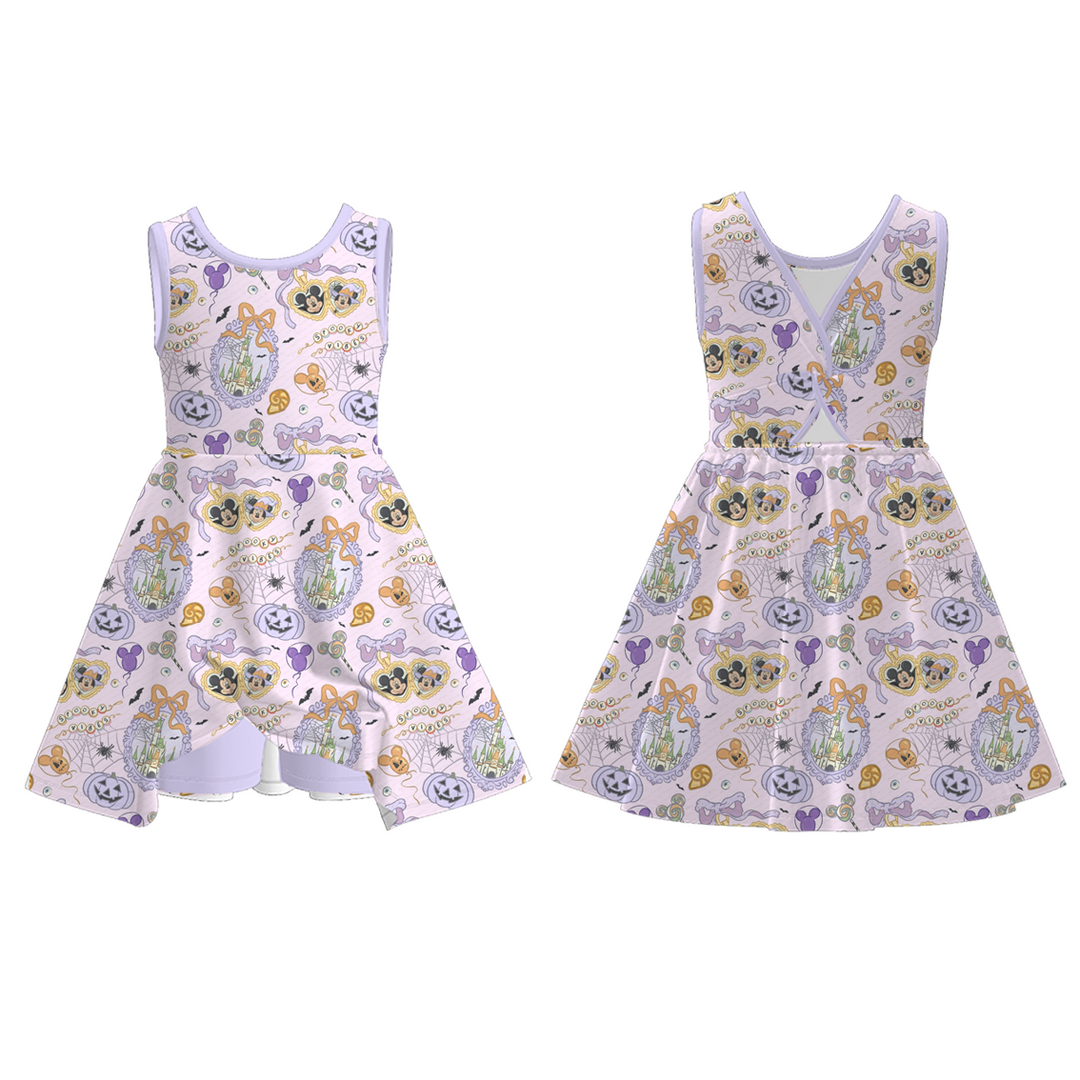 Labubu all-over printed sleeveless dress