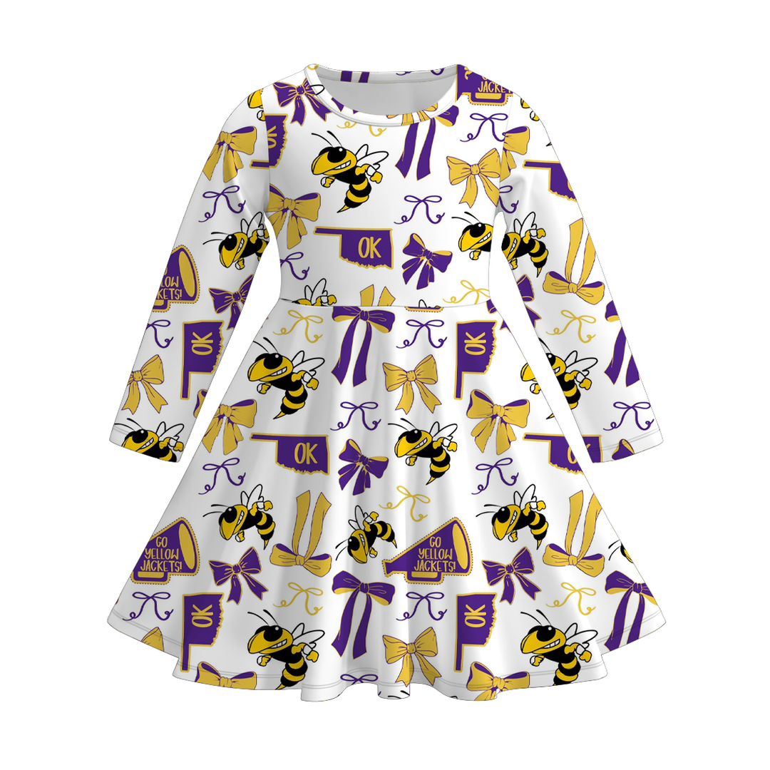 Football team Jersey twirl Dress for girls