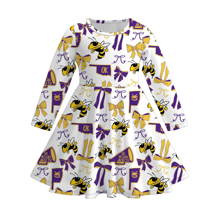 Football team Jersey twirl Dress for girls