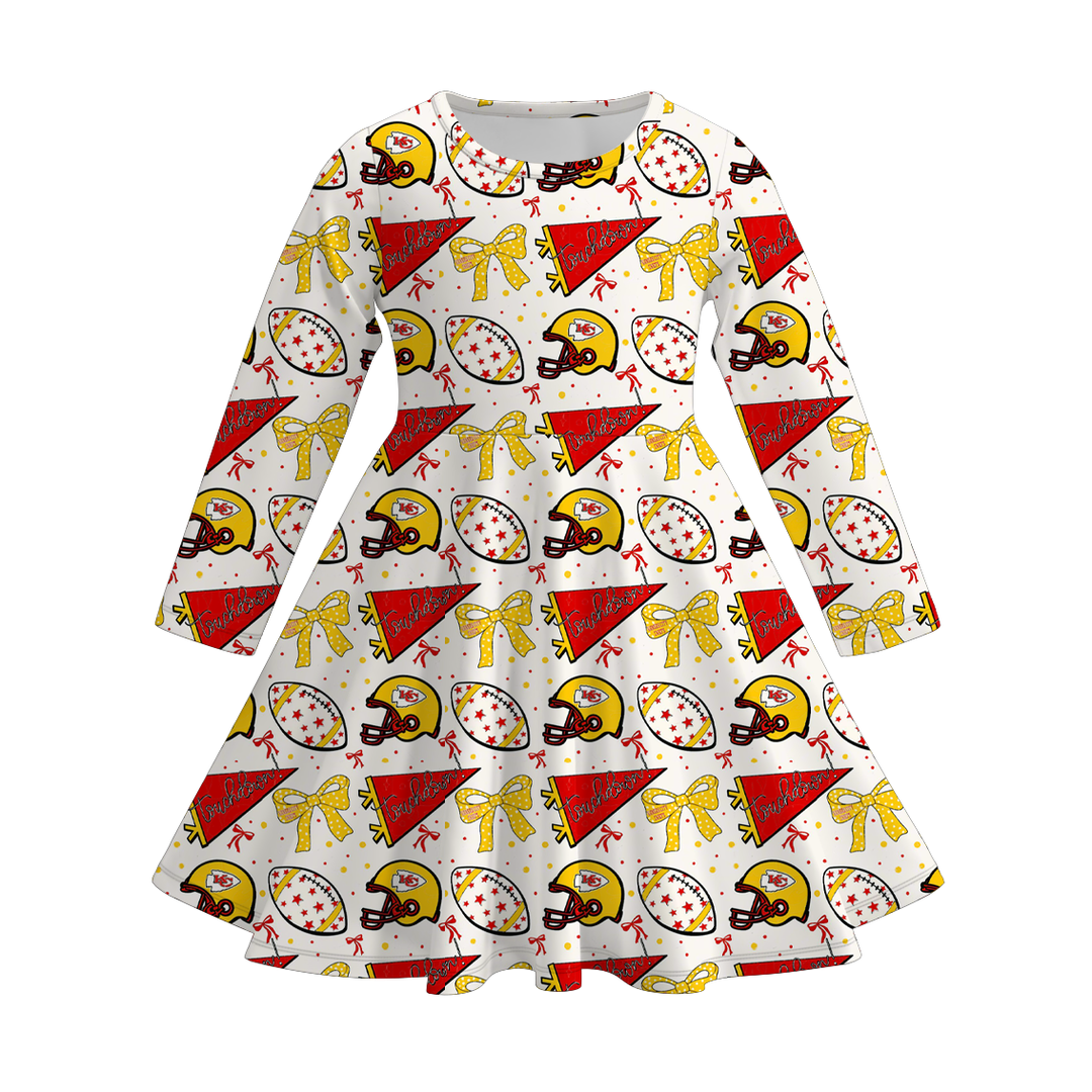Football team Jersey twirl Dress for girls