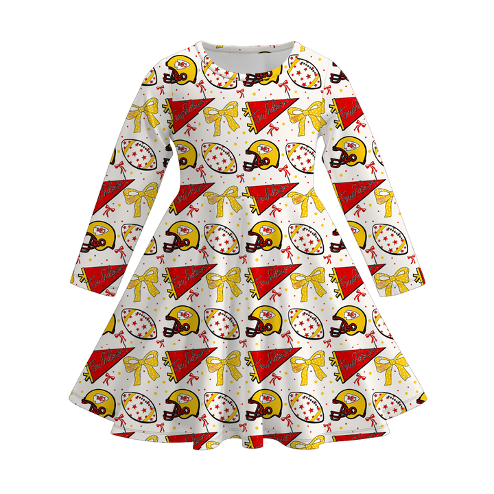 Football team Jersey twirl Dress for girls