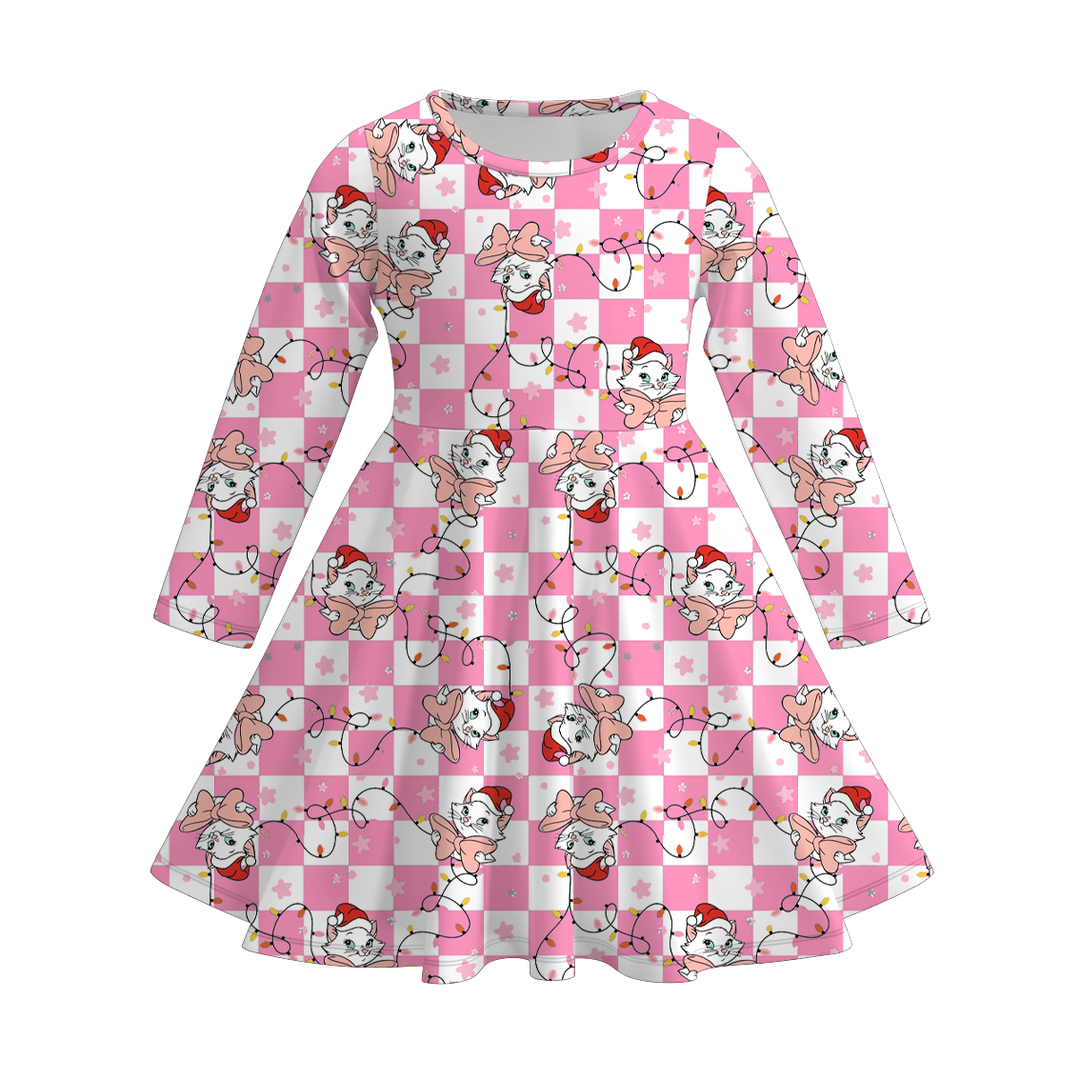 Christmas kitty All-Over Print twirl Dresses