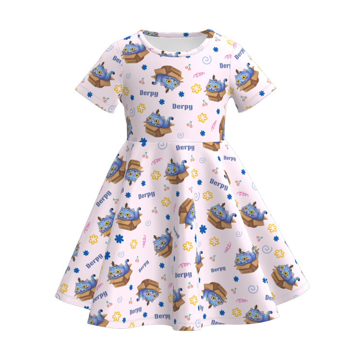 KPop Demon Hunters printed short sleeve dress