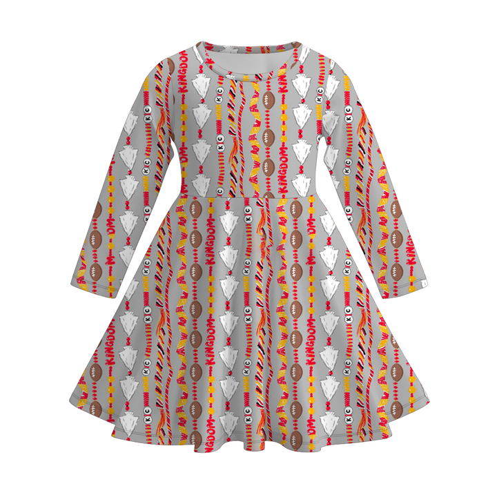 Football team Jersey twirl Dress for girls
