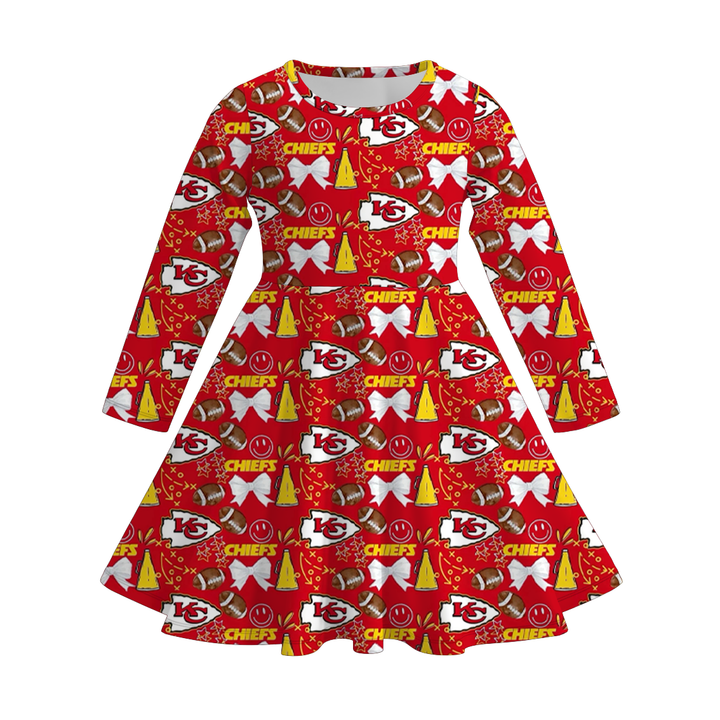 Football team Jersey twirl Dress for girls