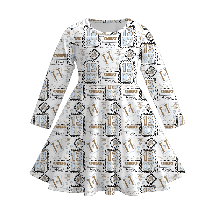 Football team Jersey twirl Dress for girls