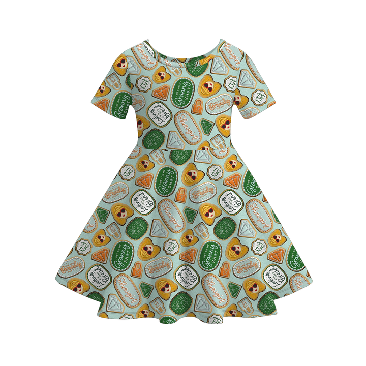 The life of a showgirl inspired printed twirl dress