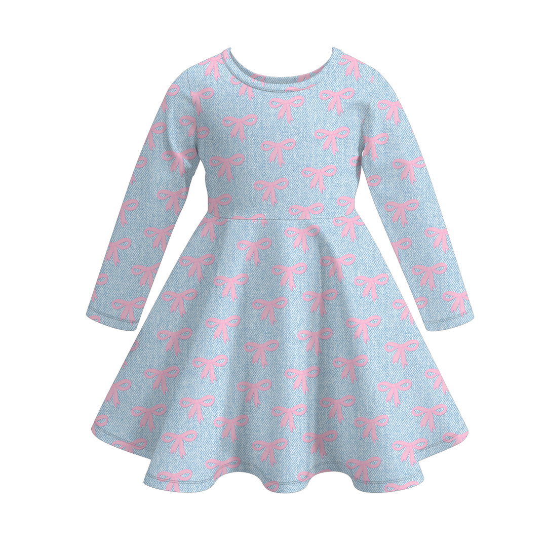 Valentine‘s sweet heart printed ruffle twirl dress