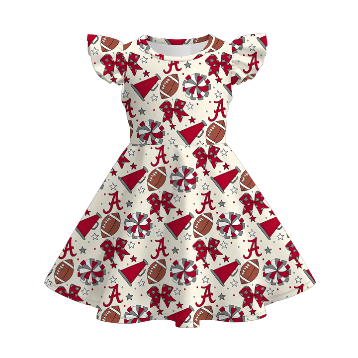 Football team Jersey inspired twirl Dress for girls