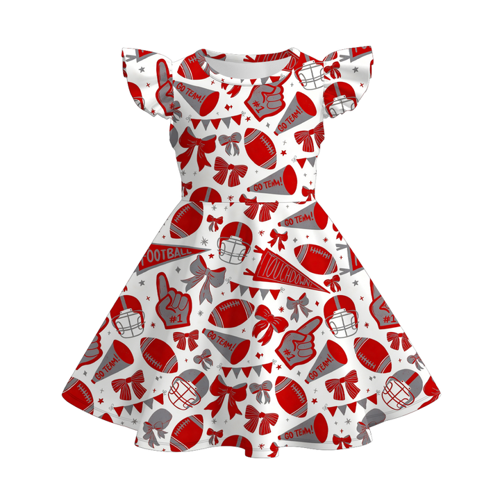 Football team Jersey inspired twirl Dress for girls