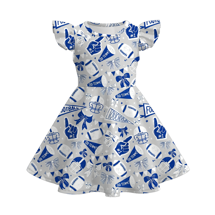 Football team Jersey inspired twirl Dress for girls