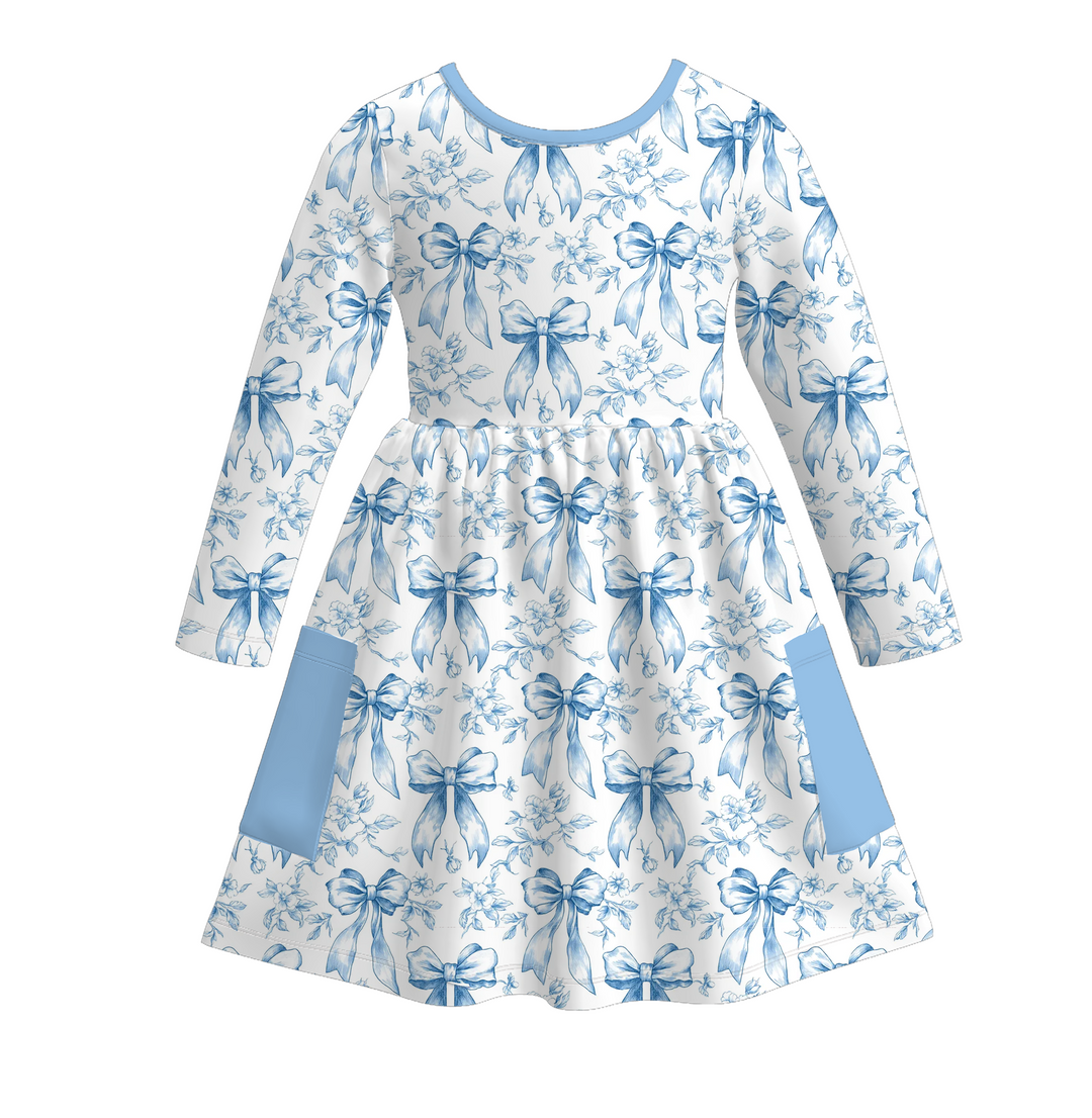 Valentine's sweet cute  pocket twirly dress for girls