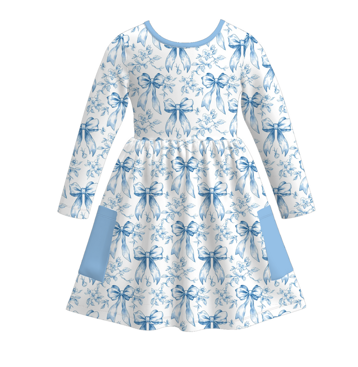 Valentine's sweet cute  pocket twirly dress for girls