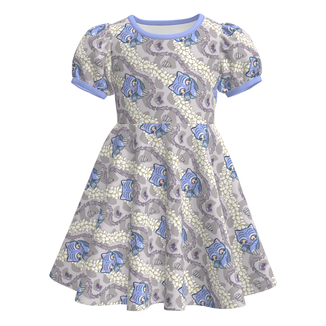 KDH K-pop inspired cute printed twirly dress for girls