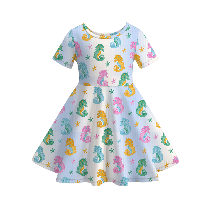 Deepsea dream seaside vibe twirl dress for girls