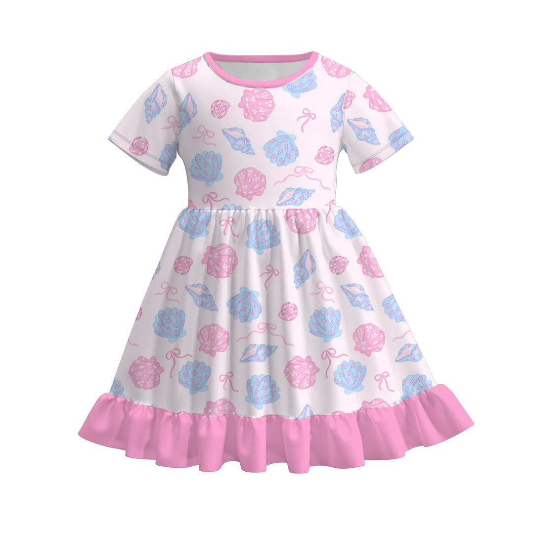 Deepsea dream seaside vibe twirl ruffle dress for girls