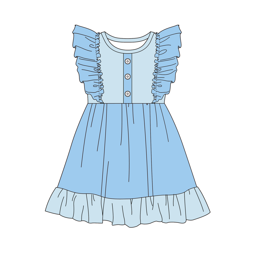 Girls princess inspired Color-blocked splicing dress