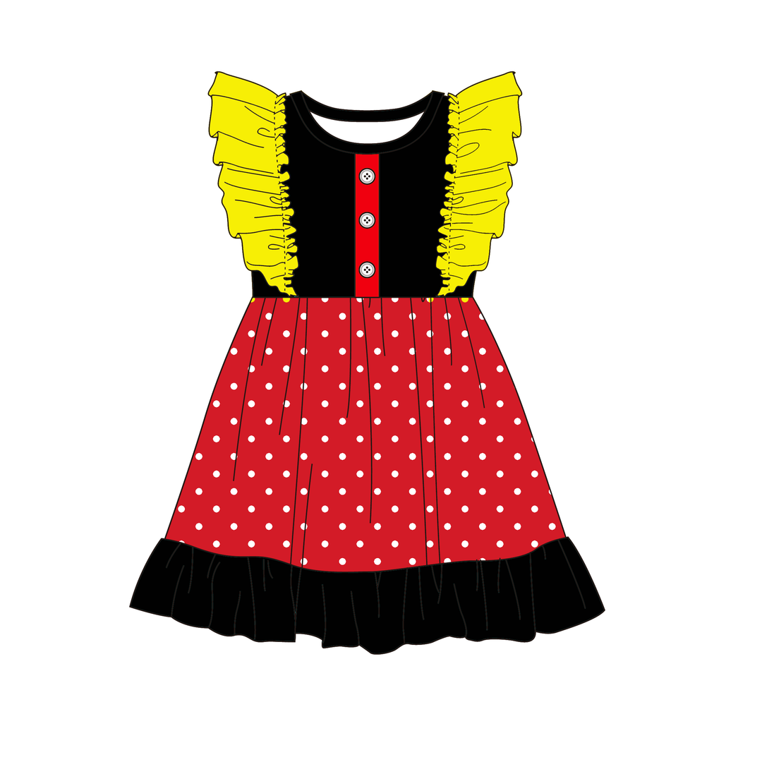 Girls princess inspired Color-blocked splicing dress