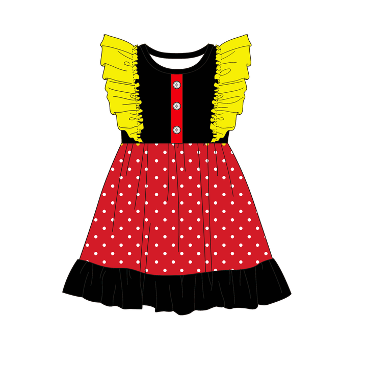 Girls princess inspired Color-blocked splicing dress