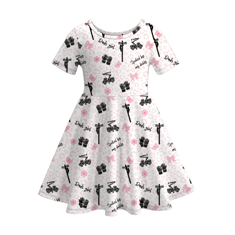 Daddy's girl themed ruffle twirl dress