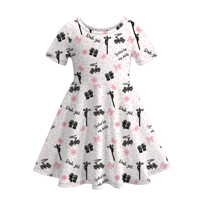 Daddy's girl themed ruffle twirl dress
