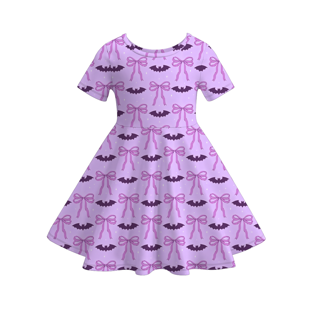 Halloween Cute Ghost All-Over Printed Twirl Dress