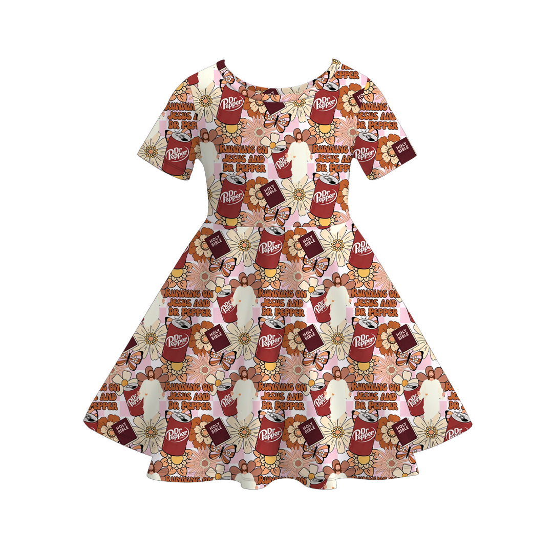 Cute Football All-Over Printed Twirl Dress