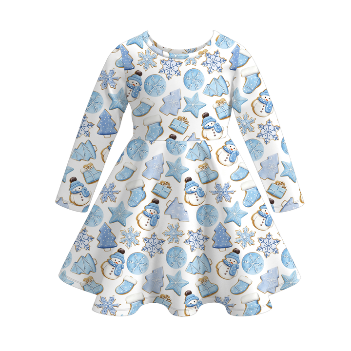 Christmas vibe All-Over Printed Twirl Dress