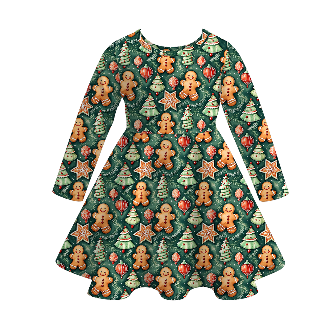 Christmas vibe All-Over Printed Twirl Dress