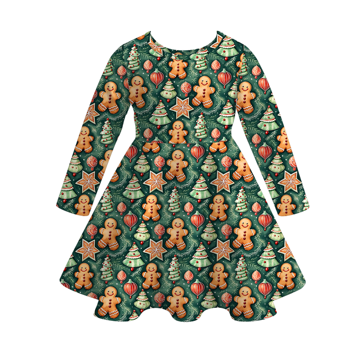 Christmas vibe All-Over Printed Twirl Dress