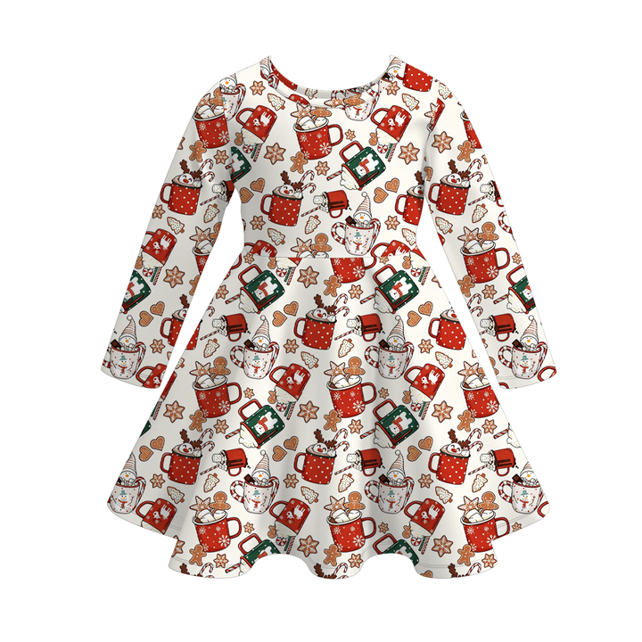 Christmas All-Over Printed Twirl Dress