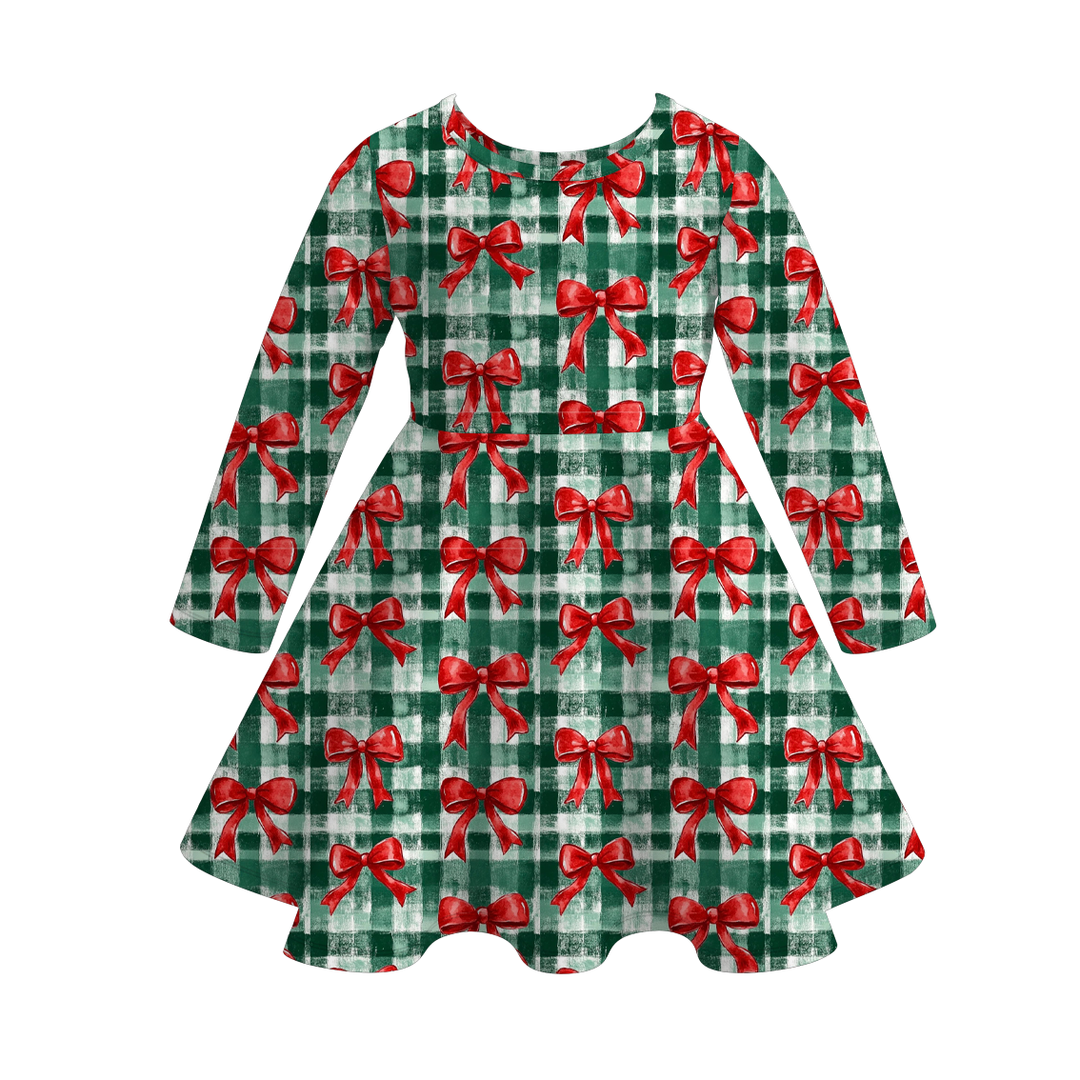 Christmas All-Over Printed Twirl Dress