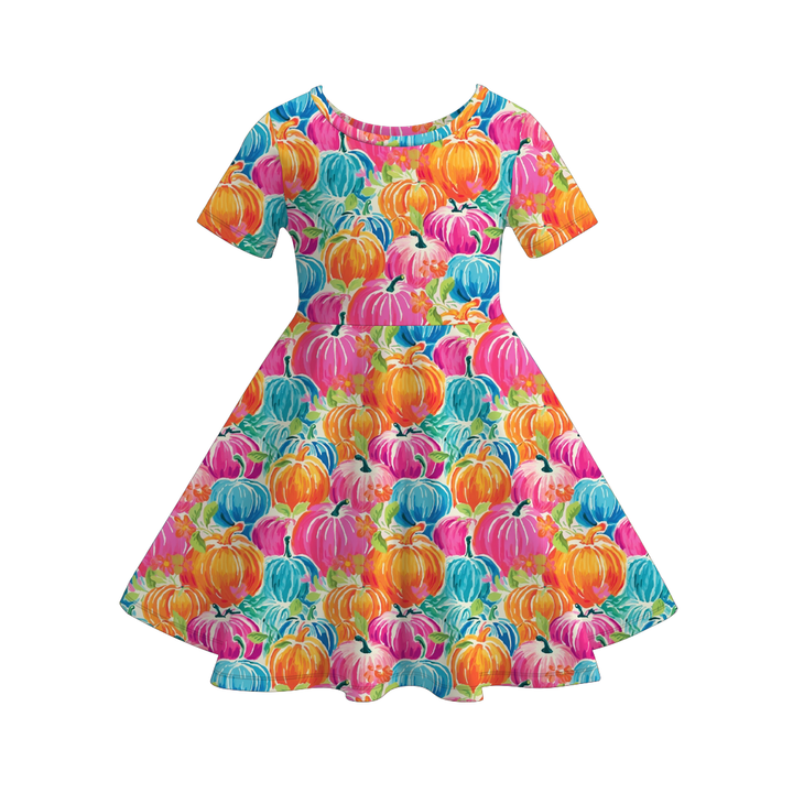 Halloween All-Over Printed Twirl Dress