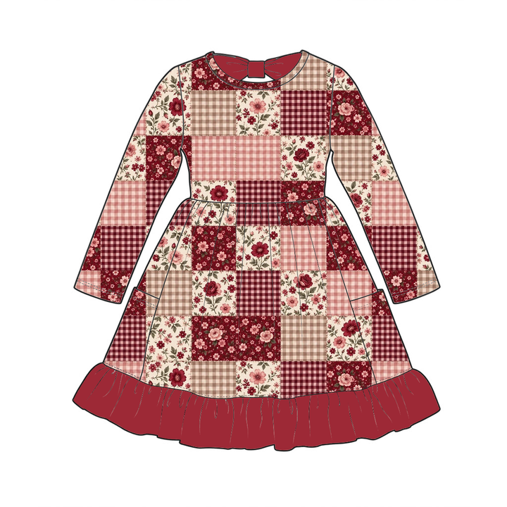 Floral Patchwork Family Matching Collection Mommy and Me Matching Outfits