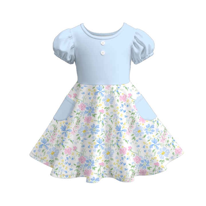 Mom &amp; Me Gingham &amp; Floral Patchwork A-Line Dress