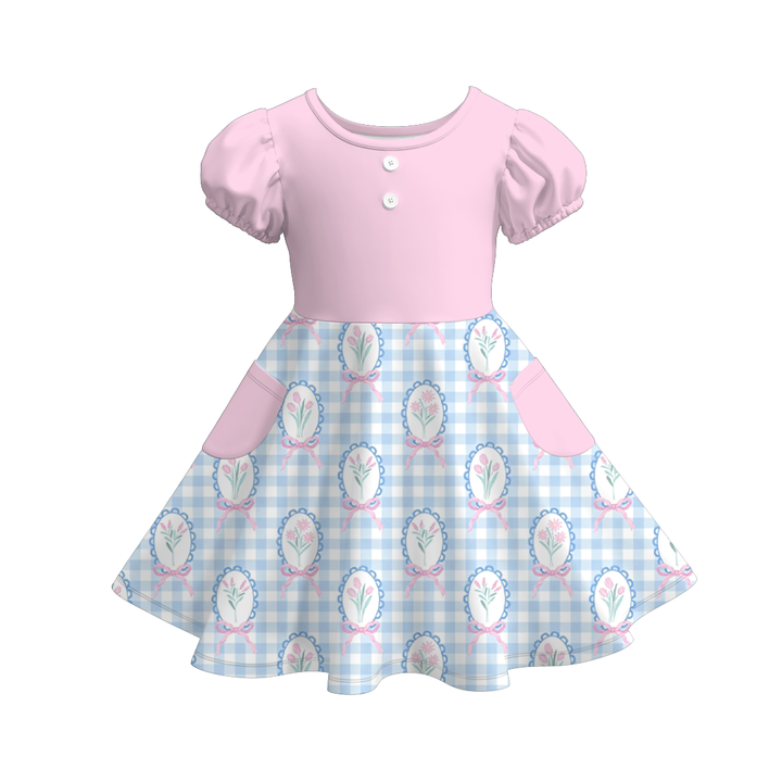 Mom &amp; Me Gingham &amp; Floral Patchwork A-Line Dress